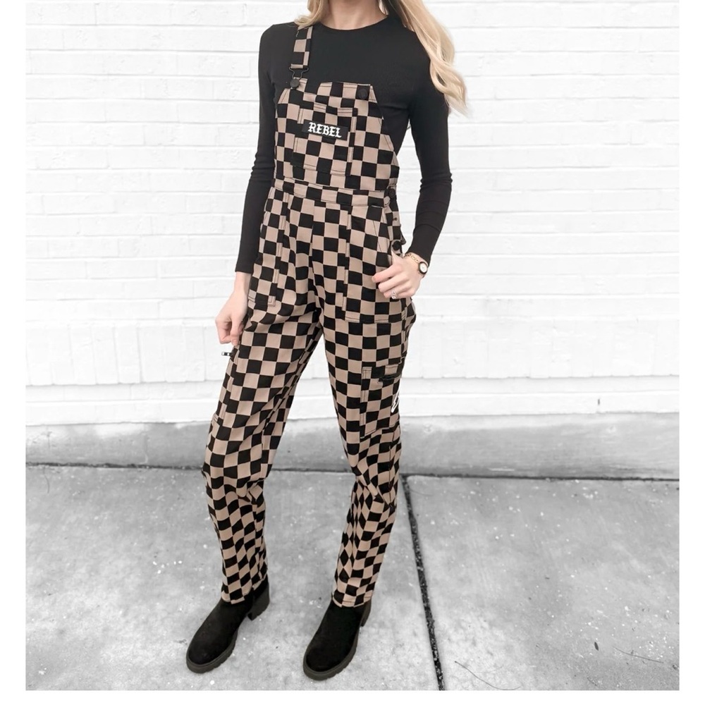 Rebel Checkered Overalls with Black Top